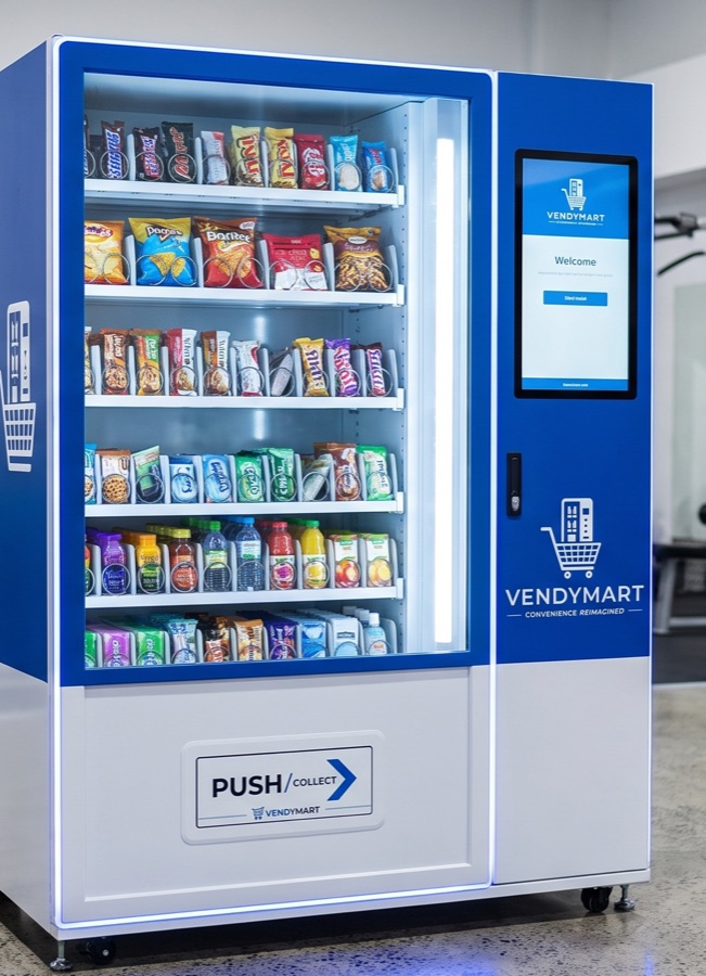 VendyMart machine digital advertising screen